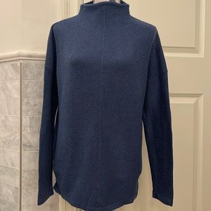Slate blue cowl neck sweater- size large.
